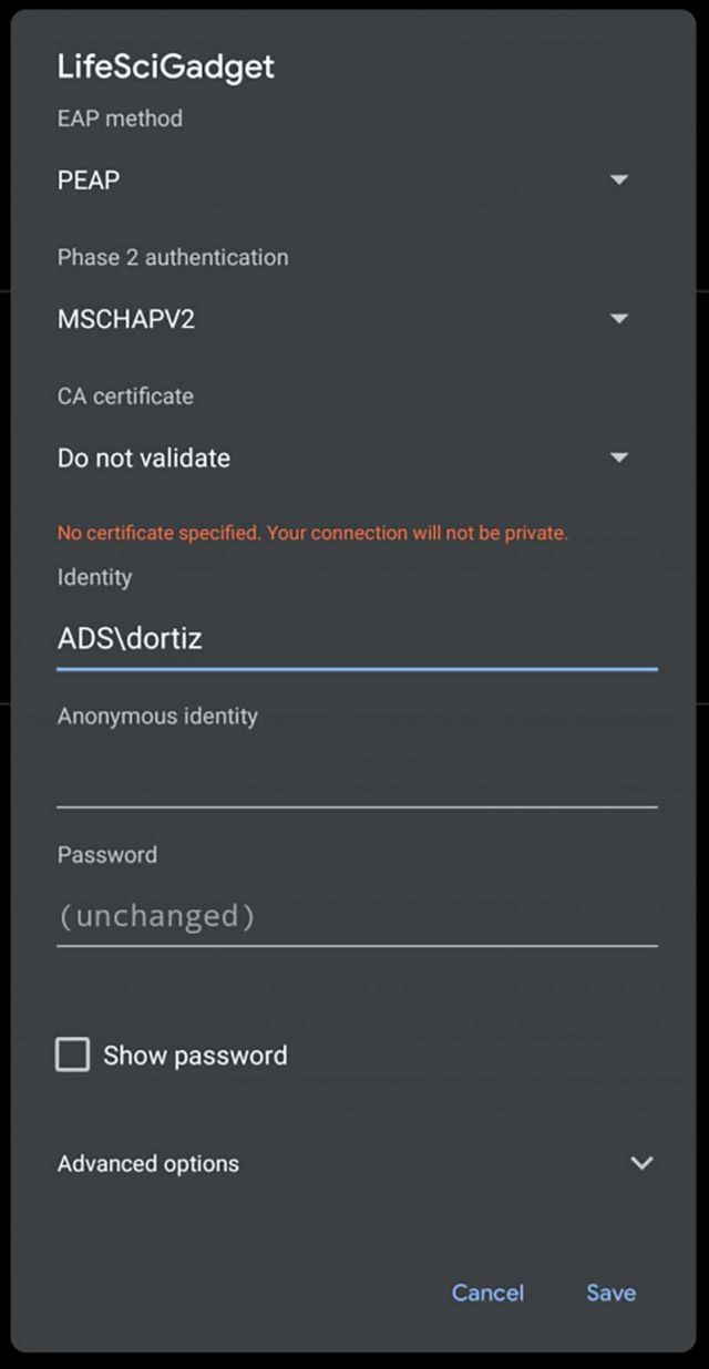 Wi-Fi settings